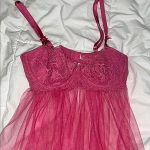 Victoria secret babydoll lingerie matching thong